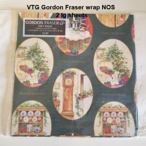 Vintage Gordon Fraser wrap 2 sheets Xmas